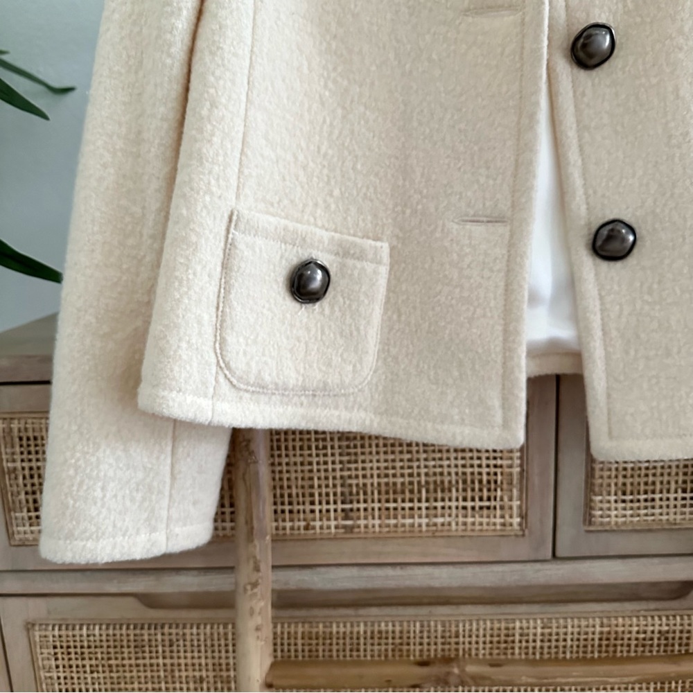 Blarney Beige 100% Wool Coat Sz Large - Picture 2 of 9